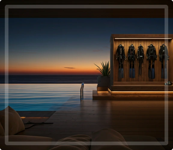 Luxurious coastal dive resort
